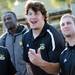 Michigan offensive linesman Taylor Lewan cracks a joke as teammates kicker Brendan Gibbons and wide receiver Drew Dileo look on during a team outing at Busch Gardens in Tampa, Fla. on Saturday, Dec. 29. Melanie Maxwell I AnnArbor.com